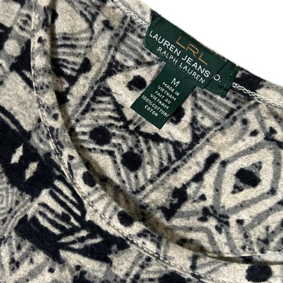 Vintage Ralph Lauren Jeans Co. Sleeveless Geometric Print Cotton Maxi Dress Sz M - Picture 6 of 10